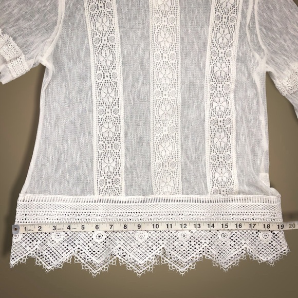 Anthropologie-Mattie Lace Embroidered Ruffled Top - Picture 8 of 15